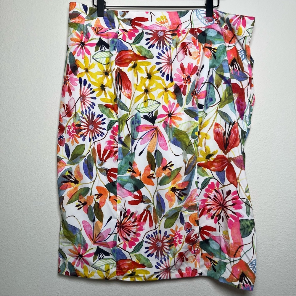Ripskirt Hawaii Floral Midi Skirt XL Length 3, Wildflower Watercolor